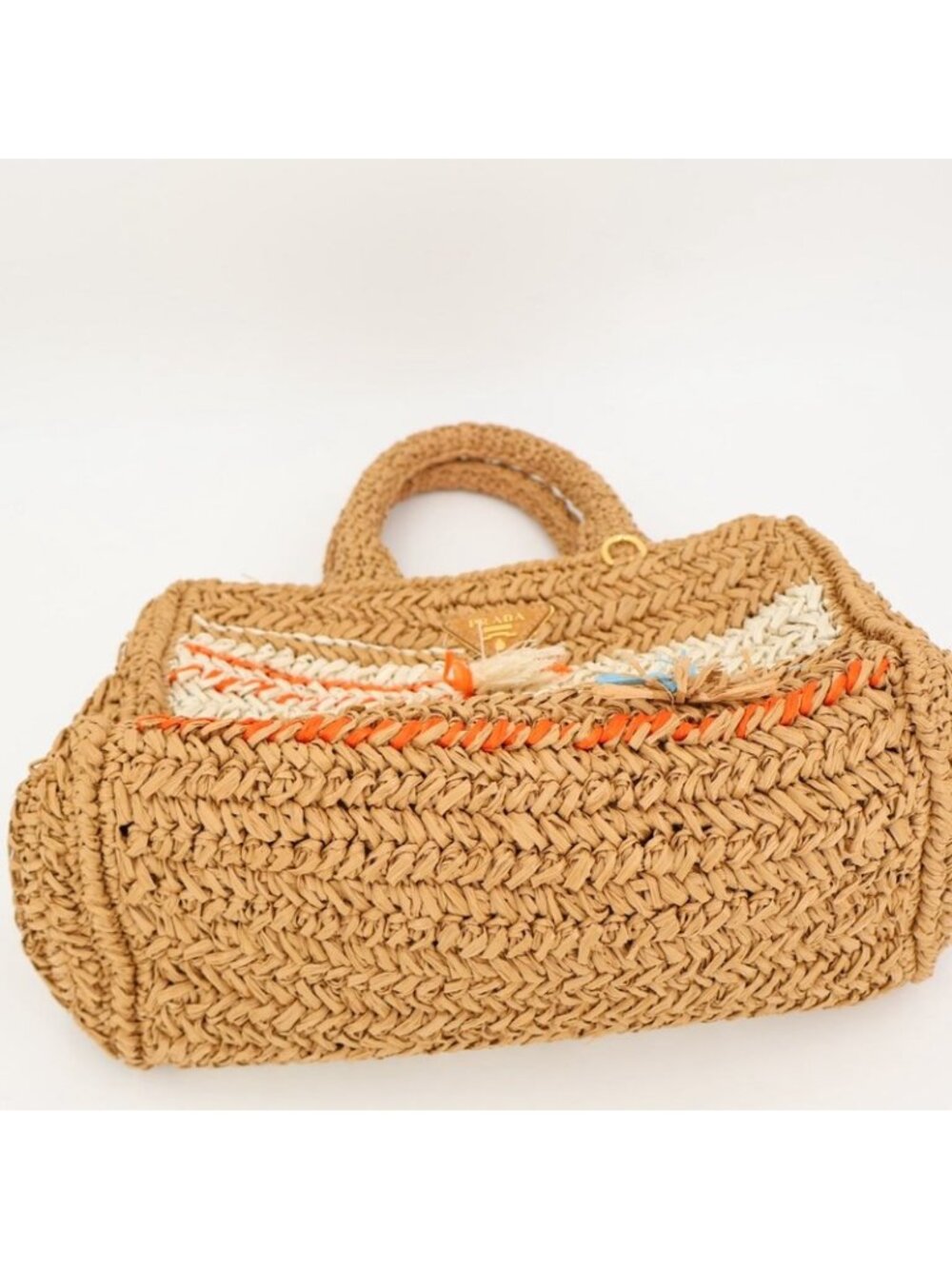 Prada Copy Raffia Basket Tote - Picture 5 of 9